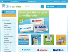 Tablet Screenshot of clim-pas-cher.com